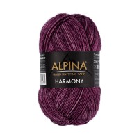 Пряжа ALPINA "HARMONY"   100\% мериносовая шерсть   10 шт. х  50 г  175 м ± 5 м №08 т.малиновый