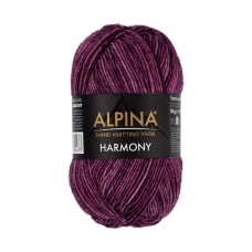 Пряжа ALPINA "HARMONY"   100\% мериносовая шерсть   10 шт. х  50 г  175 м ± 5 м №08 т.малиновый