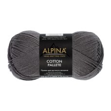 Пряжа ALPINA "COTTON PALLETE"   50\% хлопок, 50\% акрил   10 шт. х  50 г  205 м ± 5 м №04 серый
