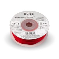 Лента капроновая 6 мм ( 1/4 ")  "BLITZ"   OR-6   45.7 м ± 0.5 м №036 красный