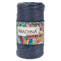 Пряжа ARACHNA "LEATHER ART"   100\% полиэстер   4 шт. х  160 г ± 10 г  50 м №05 т.синий
