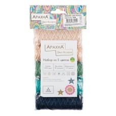 Пряжа ARACHNA "Jute"   Ассорти   100\% джут   5 х  30 г  27 м ± 1 м № 08