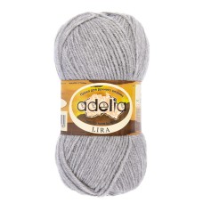 Пряжа ADELIA "LIRA"   100\% акрил   10 шт. х  50 г  200 м ± 5 м №18 св.серый меланж