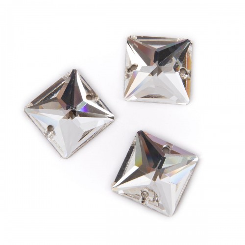 Страз "Zlatka"   ZRSE-0214   Crystal   14 х  14 мм  стекло   5 x  3 шт  в пакете с картонным еврослотом №01 белый (Crystal)