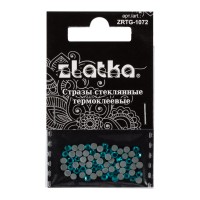 Страз клеевой "Zlatka"   ZRTG-1072   SS10   цветные   2.7 мм  стекло   5 x  72 шт  в пакете с картонным еврослотом №09 бирюзовый (Blue Zircon)