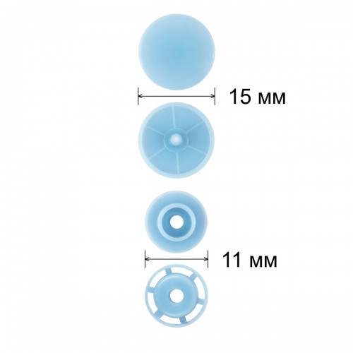 Кнопка "Micron"   POM-15/500   Кнопки пластиковые   пластик  d 15 мм  500 шт. № 005 голубой