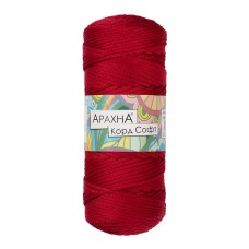 Пряжа ARACHNA "Cord Soft"   100\% полиэфир   3 шт. х  230 г ± 10 г  100 м ± 5 м №155 т.красный