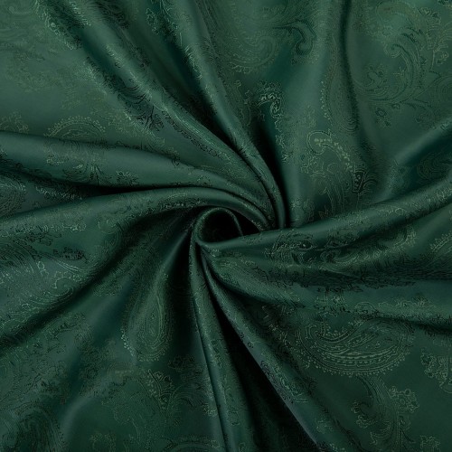 Ткань подкладочная "Gamma"   Taffeta с рисунком   ФАСОВКА   JTR   52\% полиэстер, 48\% вискоза   100 х  145 см ± 2 см №140 зеленый (растительный орнамент)