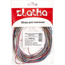Шнур "Zlatka"   1 мм  SHW-01   для плетения вощеный   20 х  1 м ассорти