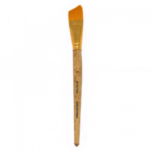 Кисть синтетика "Mr.Painter"   SBA 206-24   плоская со скосом   5 шт  короткая ручка №24