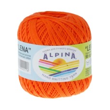 Пряжа ALPINA "LENA"   100\% мерсеризованный хлопок   10 шт. х  50 г  280 м ± 15 м №20 оранжевый