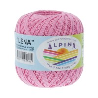 Пряжа ALPINA "LENA"   100\% мерсеризованный хлопок   10 шт. х  50 г  280 м ± 15 м №25 розовый