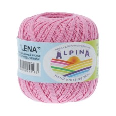 Пряжа ALPINA "LENA"   100\% мерсеризованный хлопок   10 шт. х  50 г  280 м ± 15 м №25 розовый