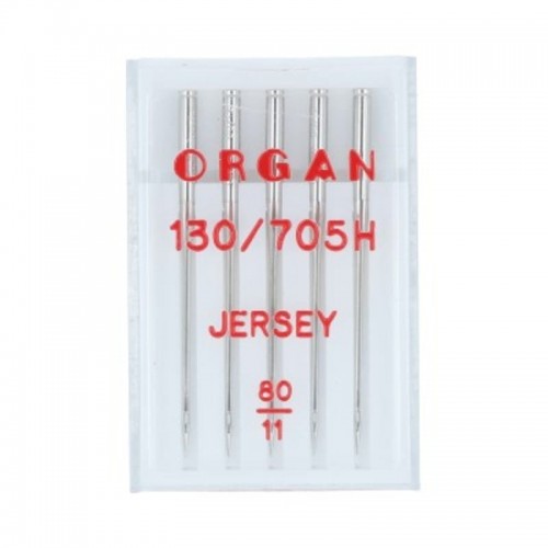 Иглы для быт. шв. машин "ORGAN"   для джерси   5 шт  в пенале 5205080 № 80