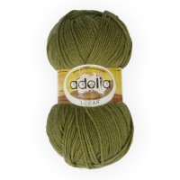 Пряжа ADELIA "LUCAS"   70\% шерсть, 30\% акрил   5 шт. х  100 г  218 м ± 10 м №21 оливковый