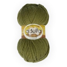 Пряжа ADELIA "LUCAS"   70\% шерсть, 30\% акрил   5 шт. х  100 г  218 м ± 10 м №21 оливковый
