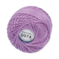 Пряжа "Gamma"   Ирис   100\% хлопок   10 шт. х  10 г  82 м ± 3 м №0074 сиреневый