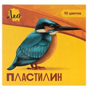 "Лео"   "Ярко"   Пластилин классический   LBMC-0110   200 г ( в картонной упаковке )  10 цв. .