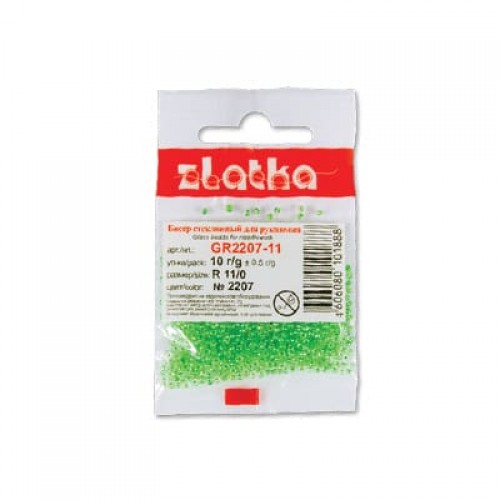 Бисер "Zlatka" GR   11/0   (0001M-0016M)   10 х  10 г №0011AM сиреневый