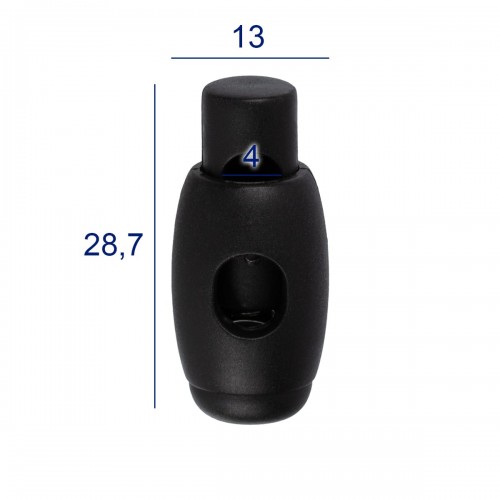 Зажим   пластик   "Micron"   ST 1122  d 4 мм  в пакете   24 шт №01 черный