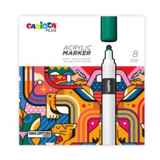"Carioca Plus"   Acrylic Набор маркеров   2 мм   8 цв.  пулевидный 45209