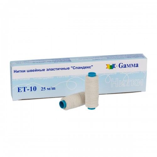 Нитки  "Gamma"   "спандекс" цв.   ET-10   60\% латекс, 40\% полиэстер   10  х  27 я  25 м №157 розовый