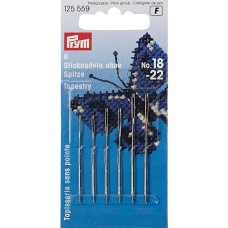 Иглы для шитья ручные "PRYM"   125559   для вышивания  №18-22   6 шт.  в блистере скругленное острие