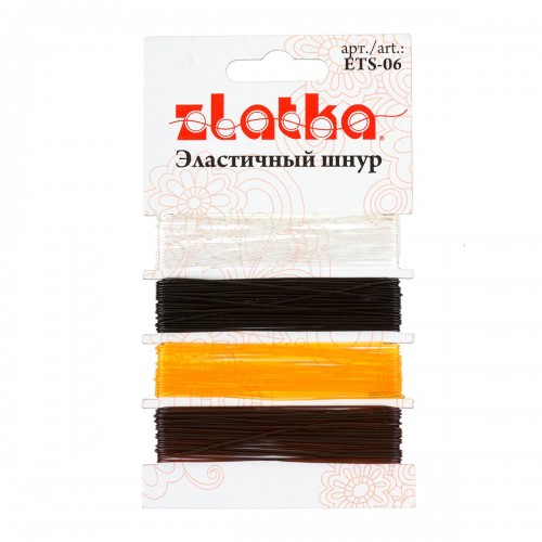 "Zlatka"   Эластичный шнур   ETS-06  d 0.6 мм  5 х  4 шт №03 ассорти