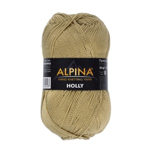 Пряжа ALPINA "HOLLY"   100\% мерсеризованный хлопок   10 шт. х  50 г  200 м ± 10 м №230 св. серый