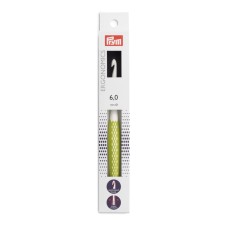 Для вязания "PRYM"   218488   крючок для вязания Ergonomics   пластик  d 6.0 мм  17 см  в картонной упаковке светло-зеленый