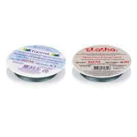 "Zlatka"   / "Gamma"   Проволока для бисера (ланка)   DZM  d 0.3 мм  10 х  10 м ± 0.5 м №01 под серебро