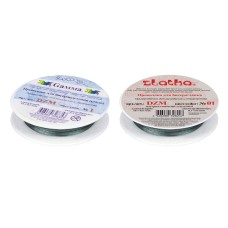 "Zlatka"   / "Gamma"   Проволока для бисера (ланка)   DZM  d 0.3 мм  10 х  10 м ± 0.5 м №01 под серебро