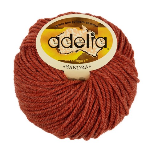 Пряжа ADELIA "SANDRA"   50\% шерсть, 50\% акрил   10 шт. х  50 г  90 м ± 4 м №10 серо-голубой