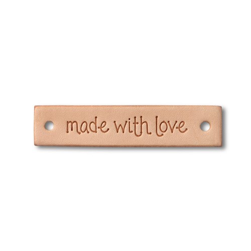 "PRYM"   403797   Нашивка "made with love"   бежевый прямоугольник
