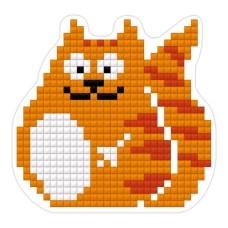 Кристальная (алмазная) мозаика  "ФРЕЯ" ALVM-001   магнит "Котик" 6.5 х 7 см