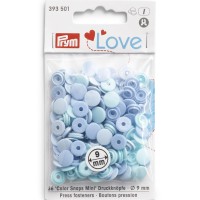 Кнопка "PRYM"   393501   PL Color Snaps   пластик  d 9 мм  36 шт. голубой