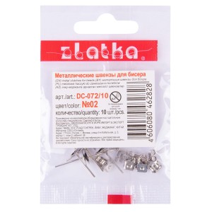 "Zlatka" Швензы "гвоздики"   DC-072/10   10 шт №02 под никель