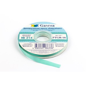 "Gamma"   репсовая лента с зубчатым краем   PTGR-10   10 мм  3/8 "  25 м №430 св.сиреневый