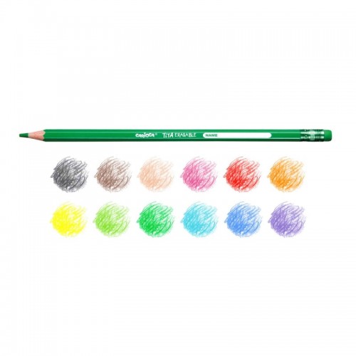 "Carioca"   "Tita Erasable"   Карандаши цветные пластиковые   заточенный   12 цв. 42897 с ластиком