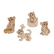 Заготовка для декорирования "Mr. Carving"   ВД-984   Мини набор "Тигрята2"   фанера   0.3 см .