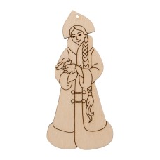 Заготовка для декорирования "Mr. Carving"   ВД-998   Снегурочка   фанера   9  х 4.5 х  0.4 см .