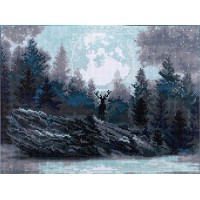 Кристальная (алмазная) мозаика  "ФРЕЯ" ALPD-067   на подрамнике "Загадочный лес" 40 х 30 см