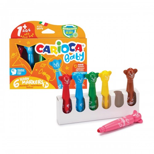 "Carioca"   Baby   Фломастеры Teddy Marker    6 цв  6 шт ассорти 42815