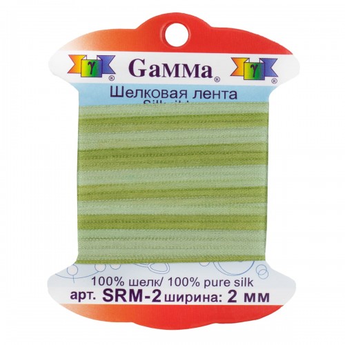 "Gamma"   шелковая   SRM-2   ФАСОВКА   0.2 -  2 мм  9.1 м ± 0.5 м M041 св.зеленый/зеленый