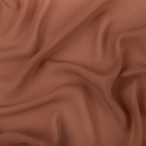 Ткань PC-02   Poly Chiffon   ФАСОВКА   84 г/кв.м ± 5 г/кв.м  150 х  147 см ± 5 см  100\% полиэстер №24 медный