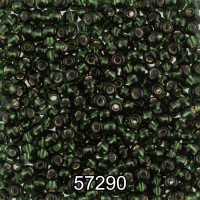 Бисер Чехия круглый 6   10/0   2.3 мм  500 г 57290 (Ф232)т.зеленый