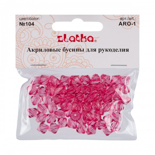 Бусина "Zlatka"   акрил   ARO-1   9 х 10 мм  25 г 104 светло-розовый