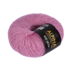 Пряжа ALPINA "KID SETA"   70\% кид мохер, 30\% шелк   4 шт. х  25 г  225 м ± 5 м №07 сиреневый