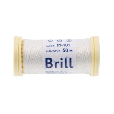 Нитки для вышивания "Gamma"   "Brill" мулине М   металлик   100\% полиэстер   5 x  50 м M-101 белый