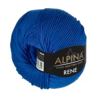 Пряжа ALPINA "RENE"   100\% мерсеризованный хлопок   10 шт. х  50 г  105 м ± 5 м №916 синий